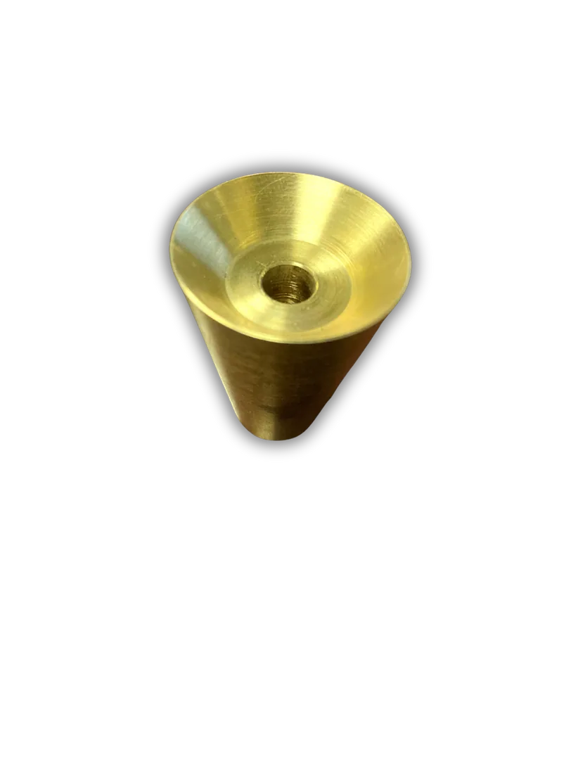 Turned brass cone